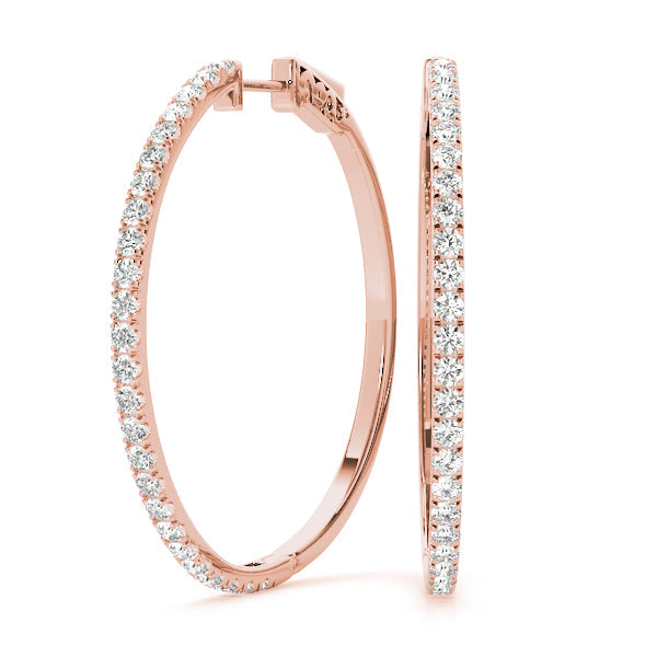 Lab Diamond Hoop Earrings