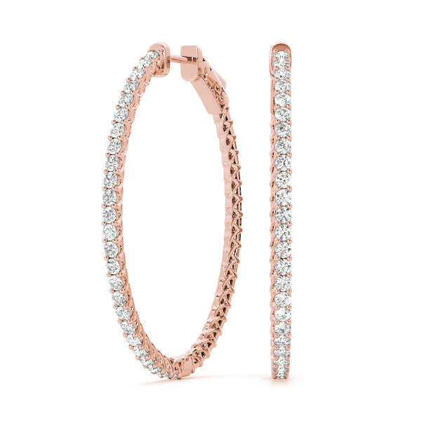 Lab Diamond Hoop Earrings