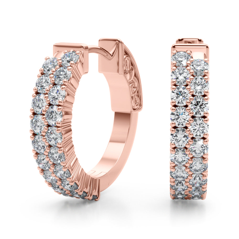 Lab Diamond Hoop Earrings