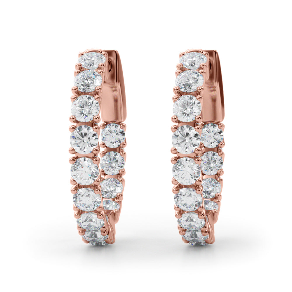 Lab Diamond Hoop Earrings