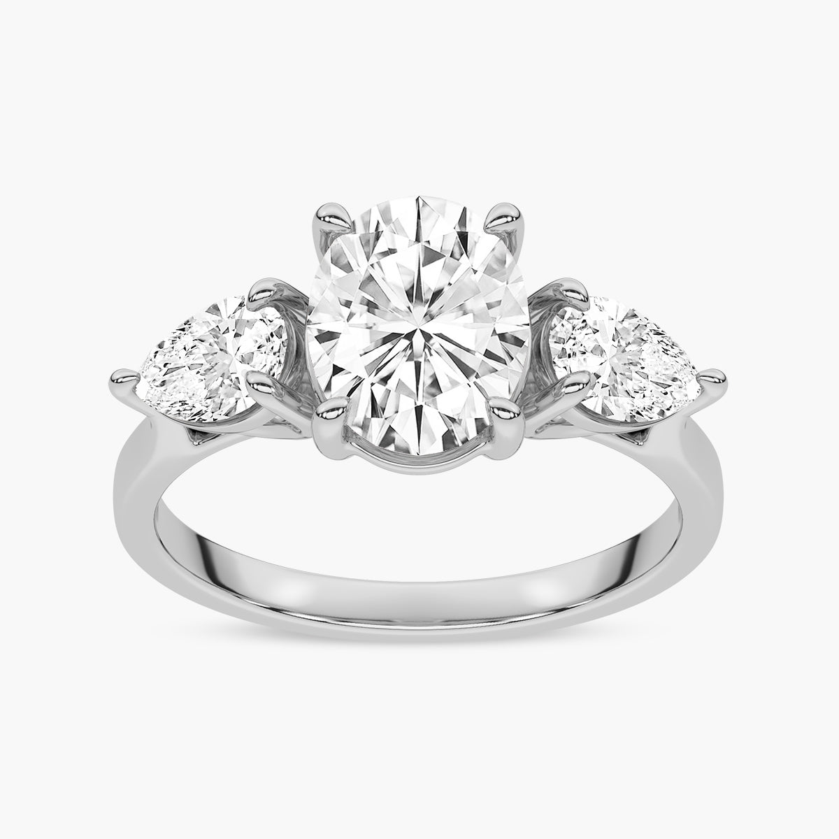 Exquisite Marquise Side Accents Diamond Engagement Ring