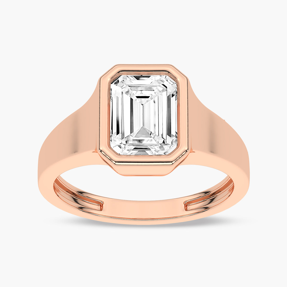 Solid Shank Diamond Engagement Ring