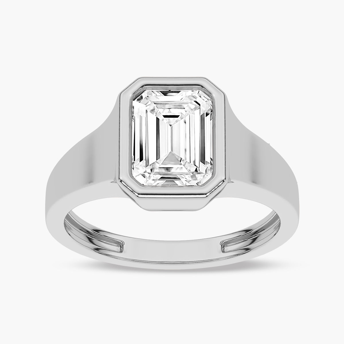 Solid Shank Diamond Engagement Ring