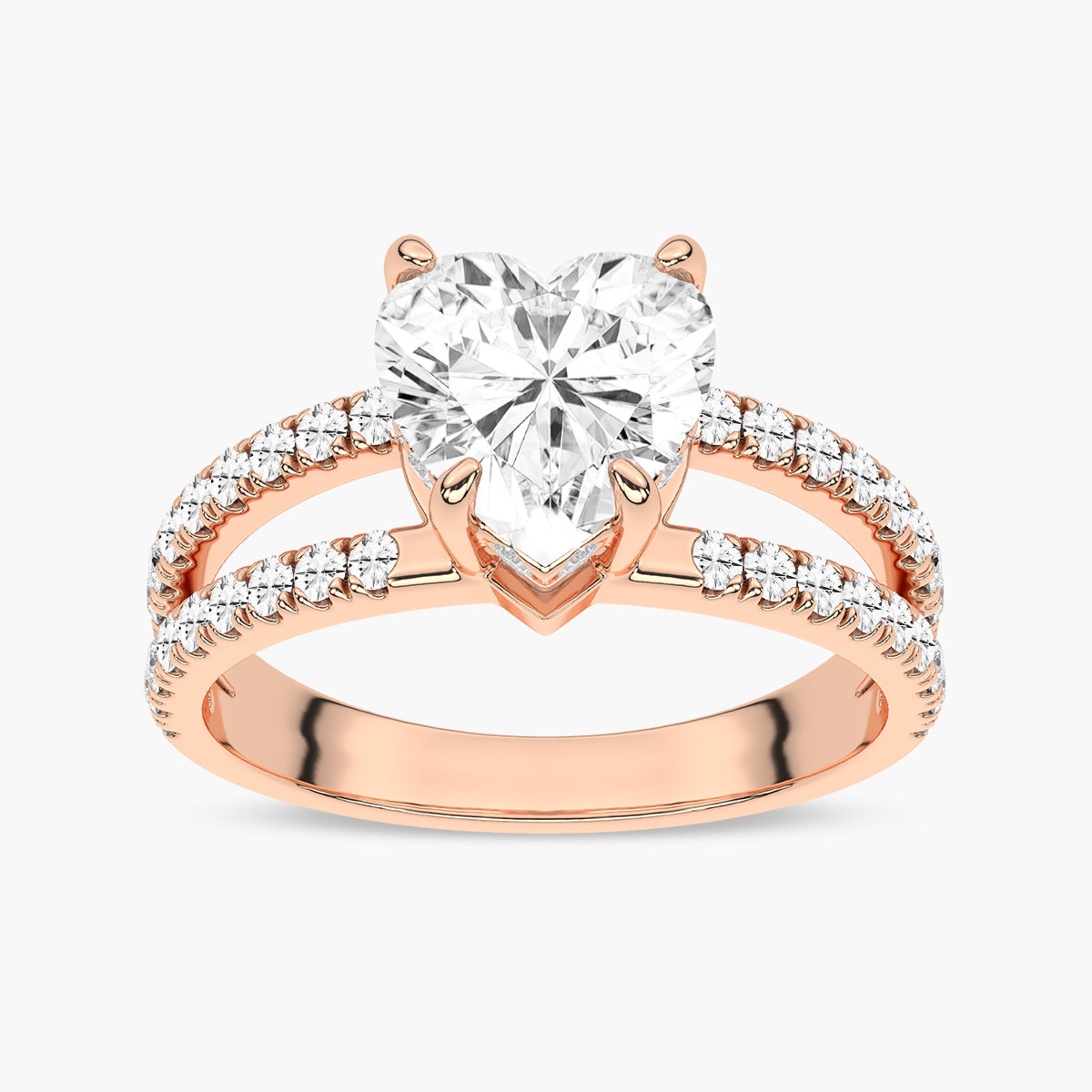 Diamond Engagement Ring with Split Shank
