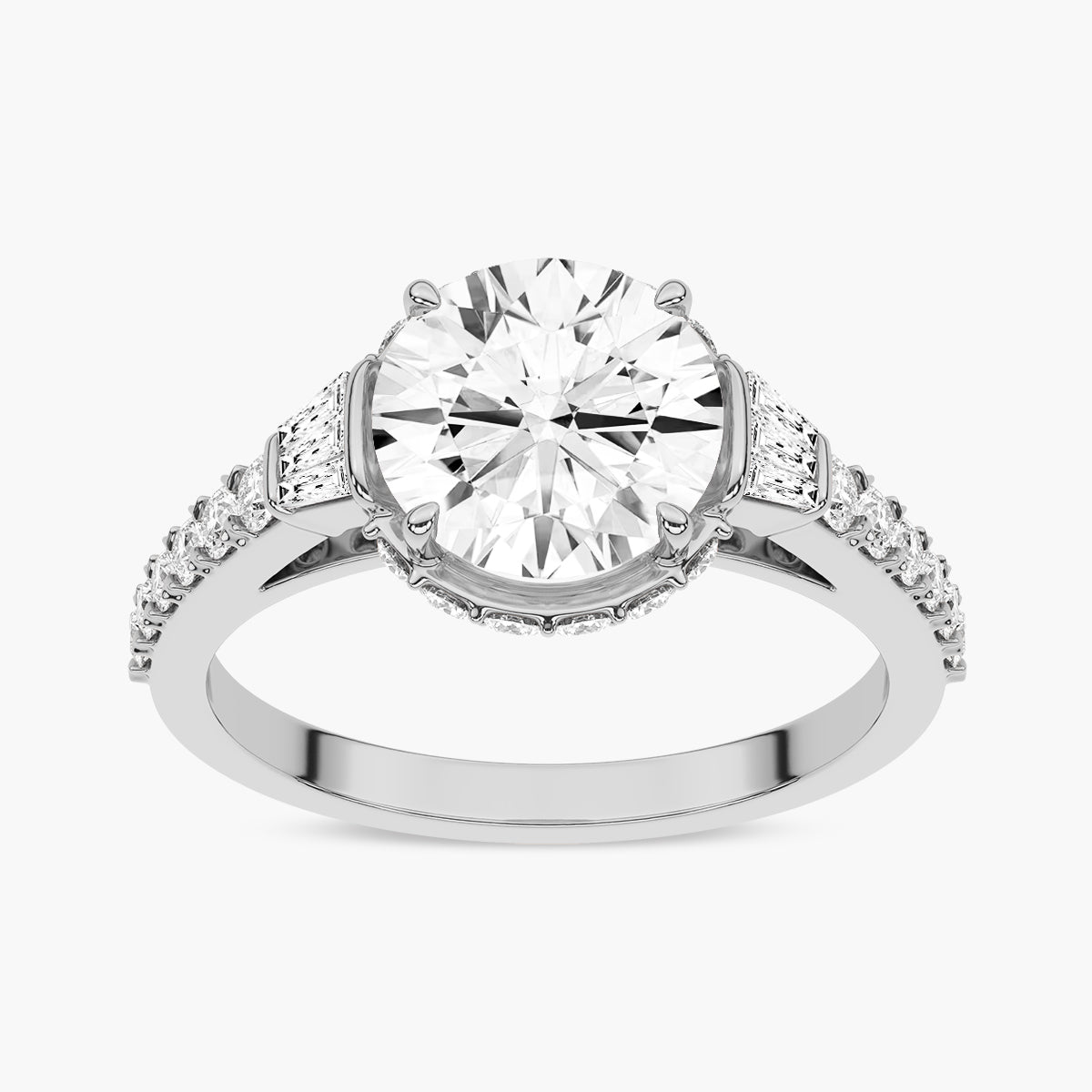The Diamond Engagement Ring with a diverse shape stone shank