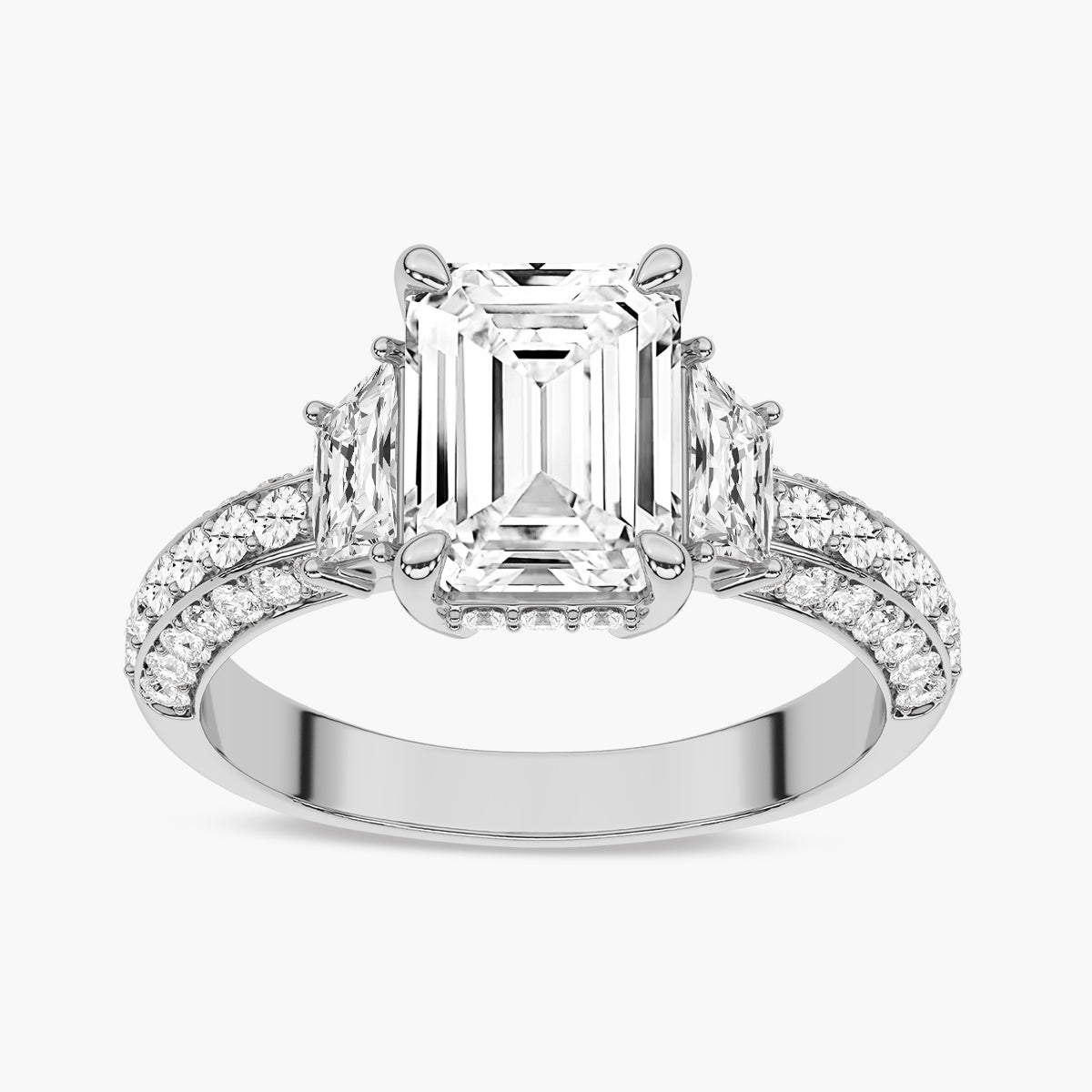 Diamond Engagement Ring with side stone