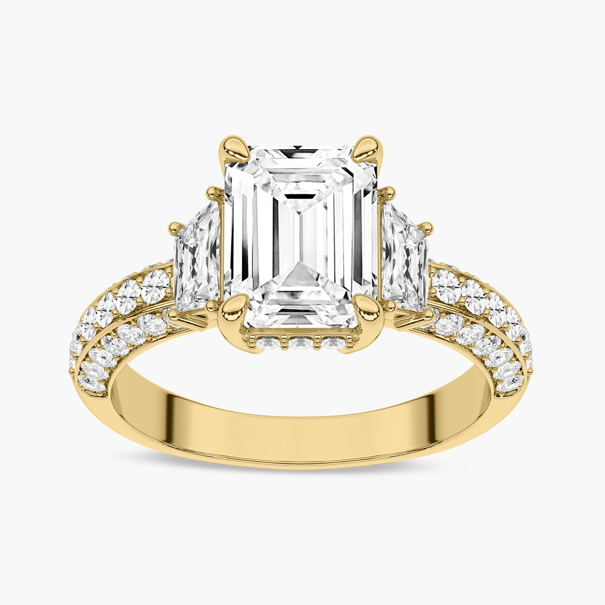 Diamond Engagement Ring with side stone