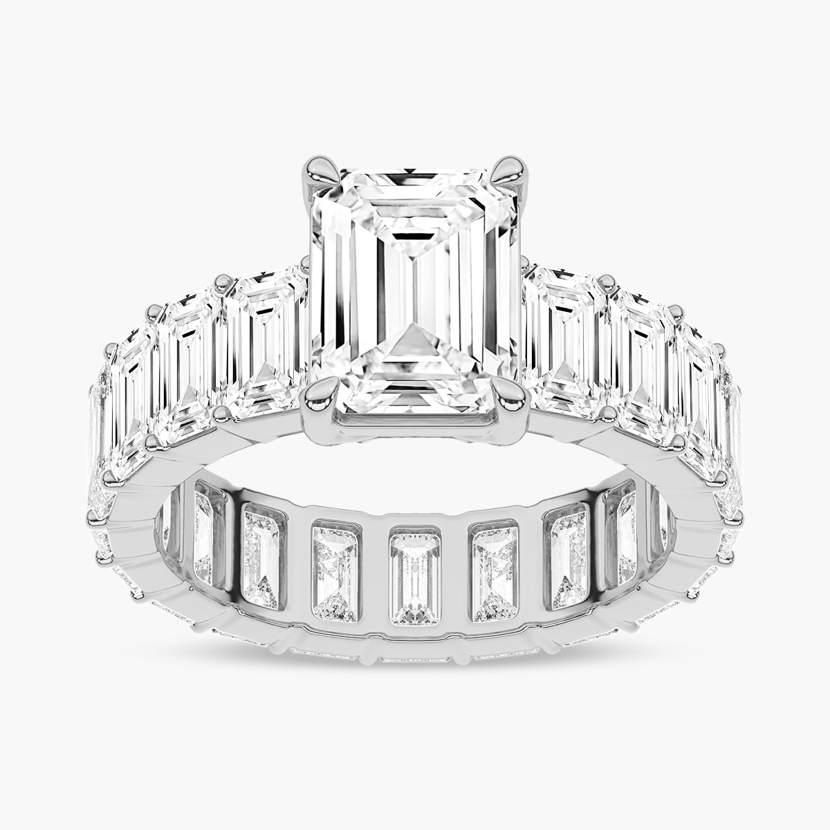 Diamond Eternity Side Stone Engagement Ring