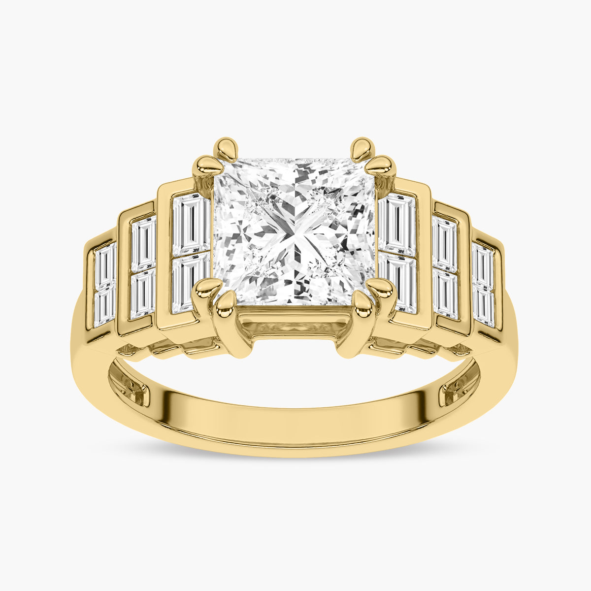 Diamond Double Prong Engagement Ring