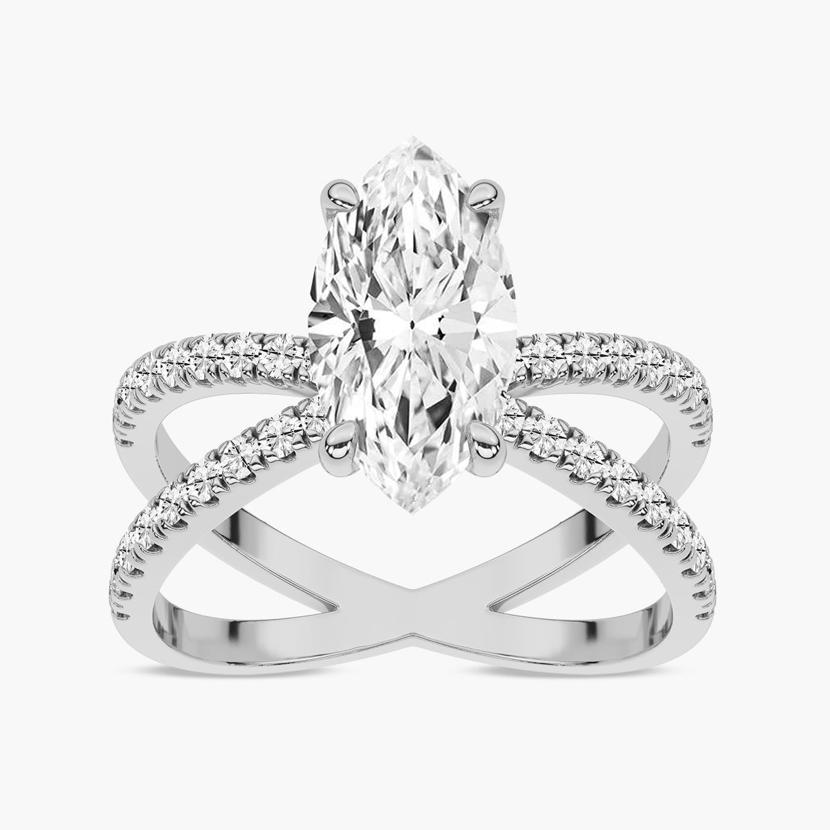 The Diamond Engagement Ring with Crossover Shank