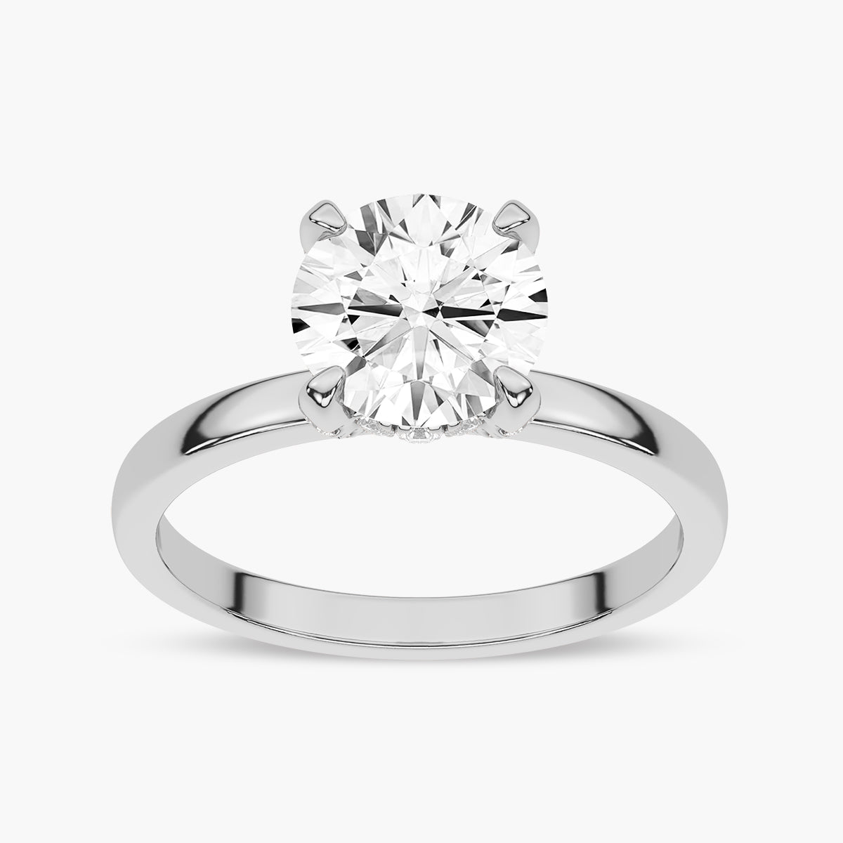 Diamond Hidden Halo Engagement Ring