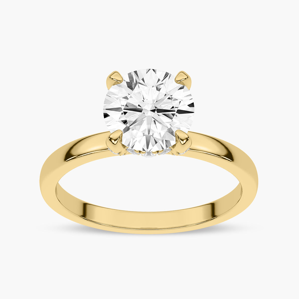 Diamond Hidden Halo Engagement Ring