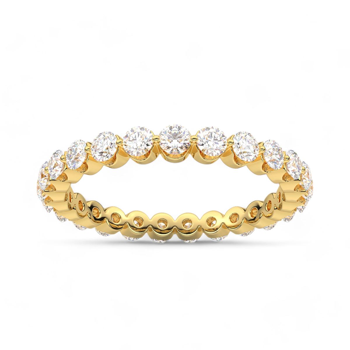 Single Prong Round Cut Eternity Band