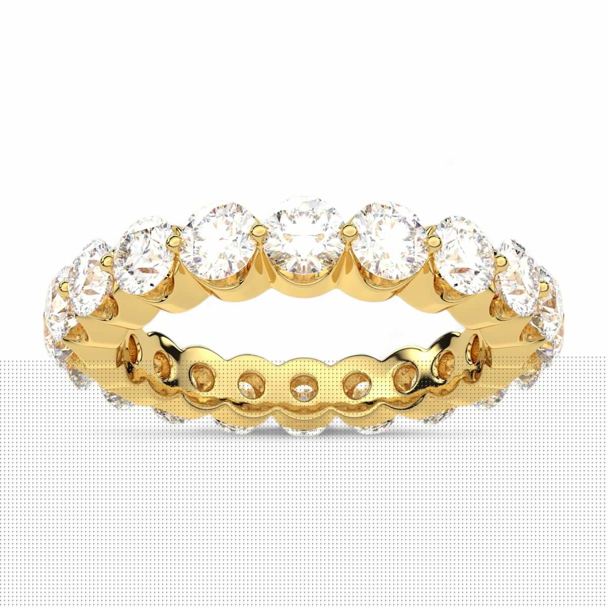 Single Prong Round Cut Eternity Band