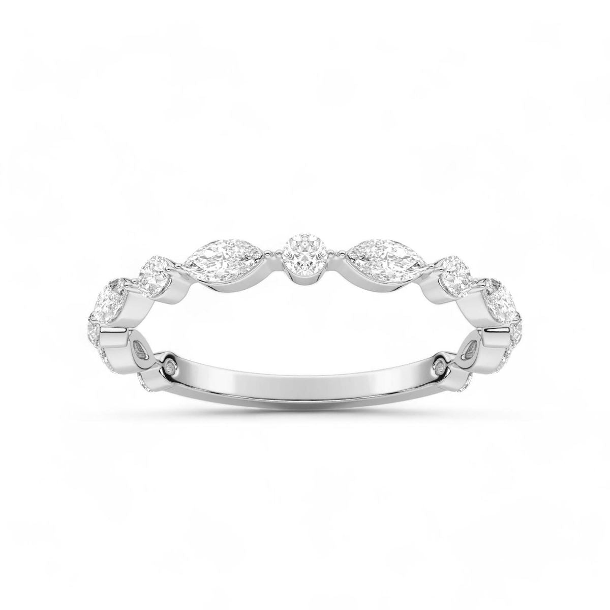 Marquise and Round Diamond Band
