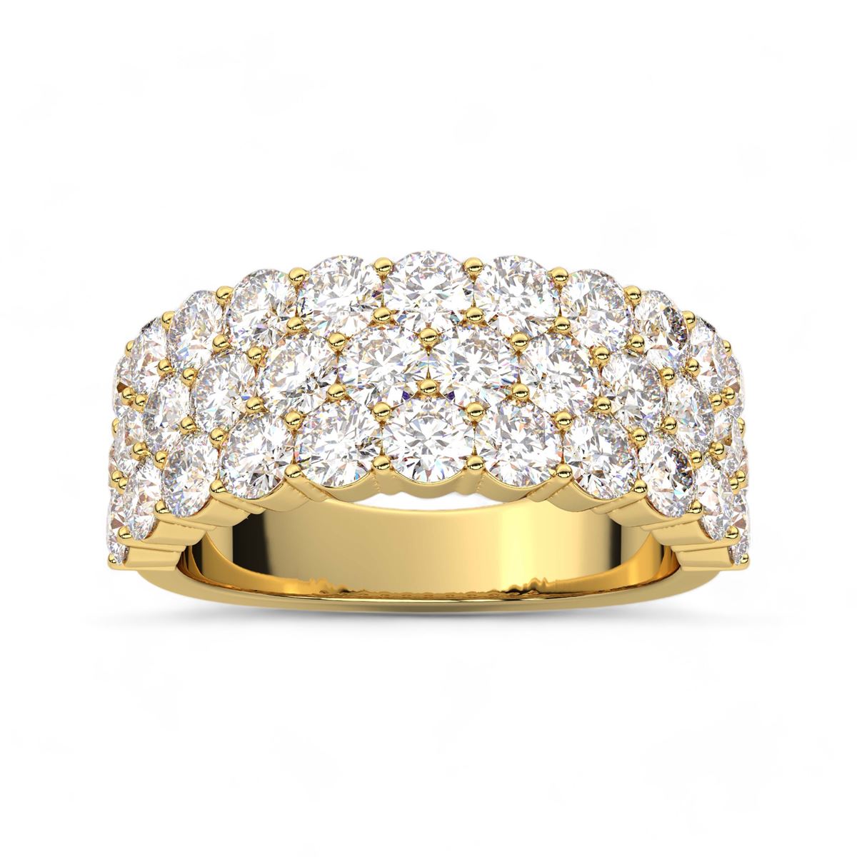 Triple Row Diamond Eternity Band