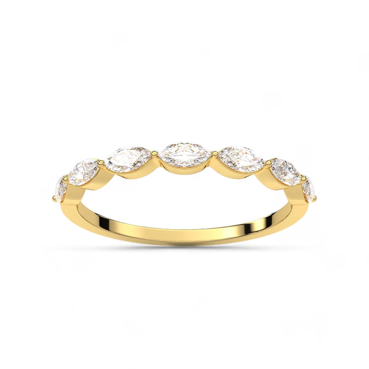 Marquise-Cut Diamond Band