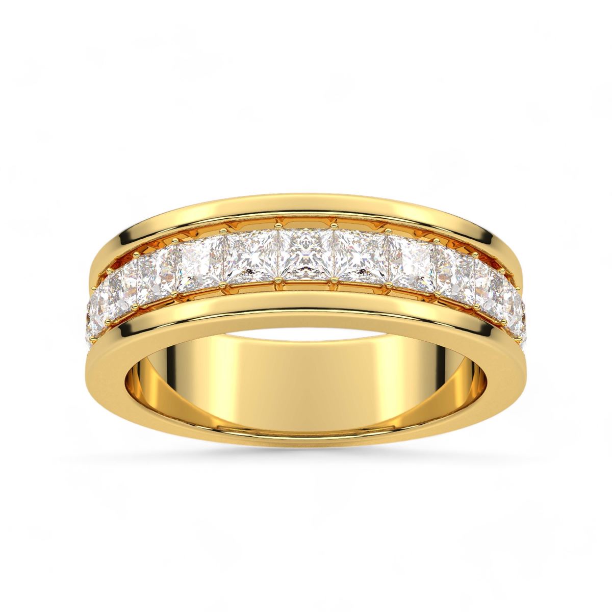 Channel Prong Set Princess Cut Band