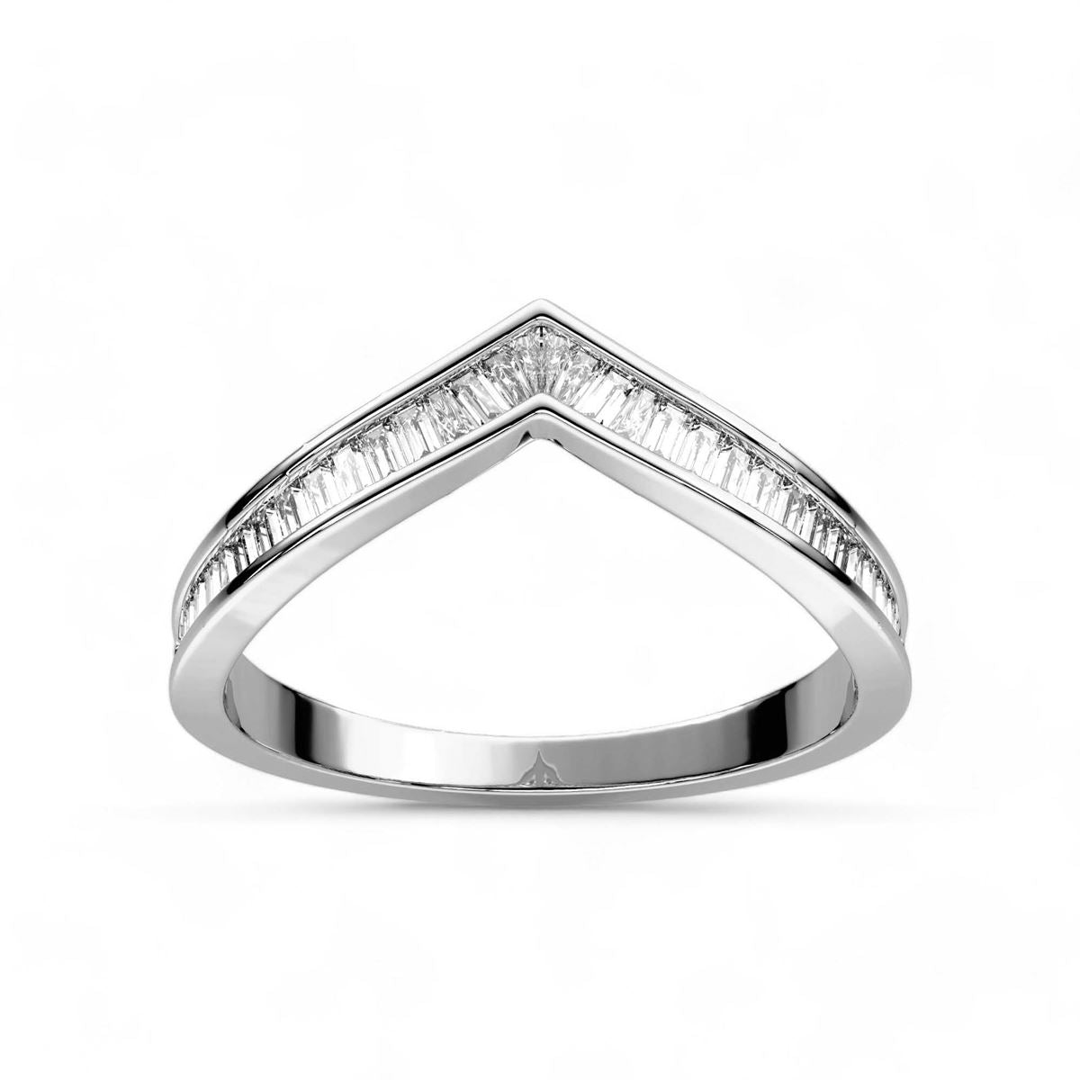 Baguette Cut Chevron Ring