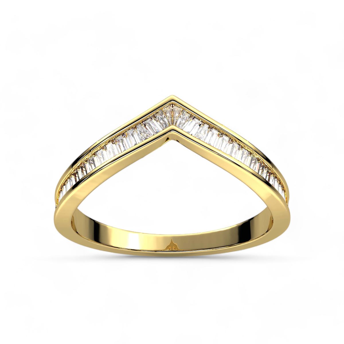 Baguette Cut Chevron Ring