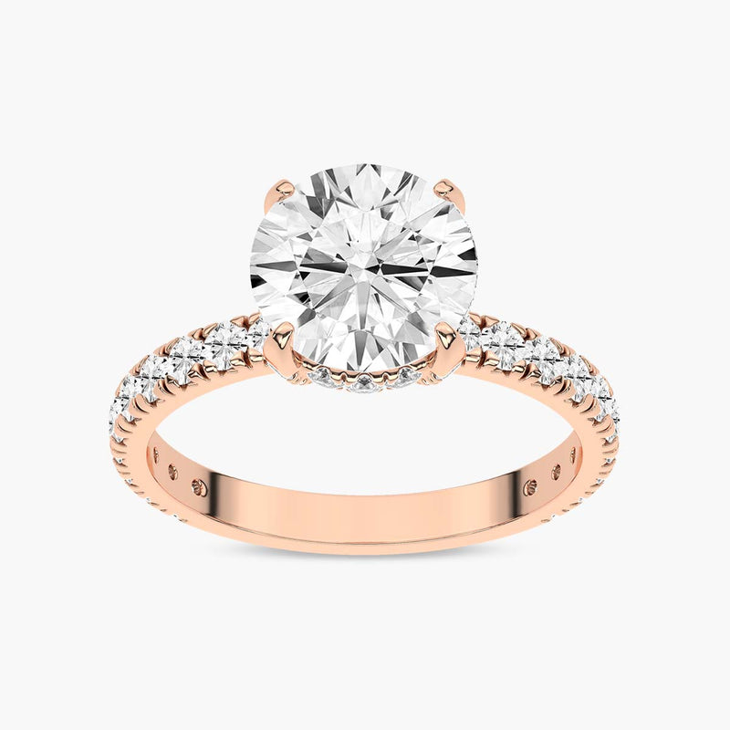 pave lab grown diamond engagement rings