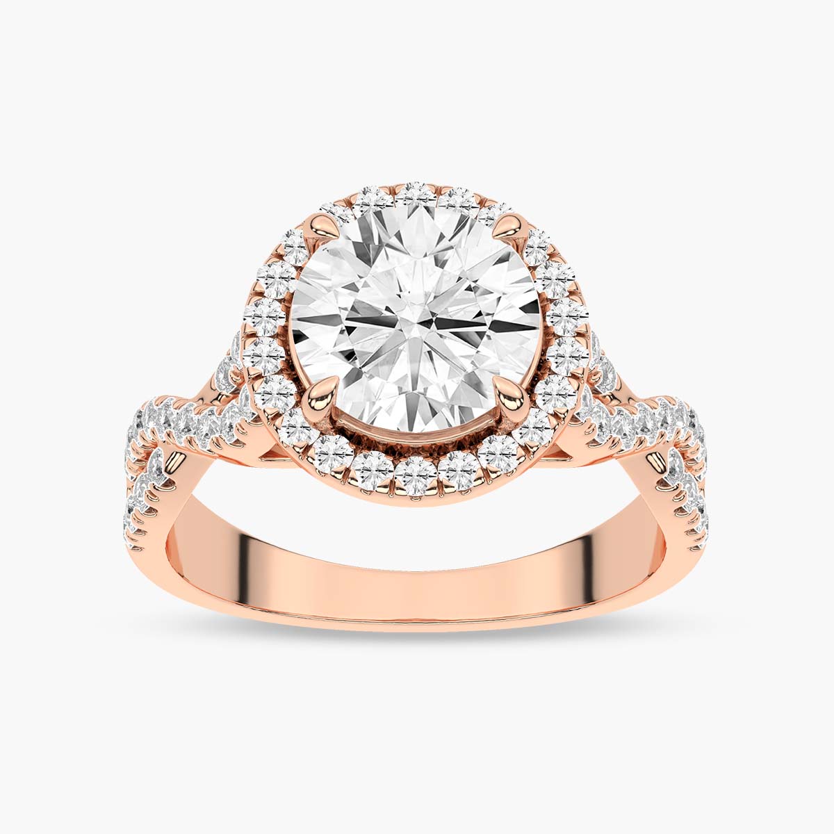 The Celestial Crossover Halo Engagement Ring