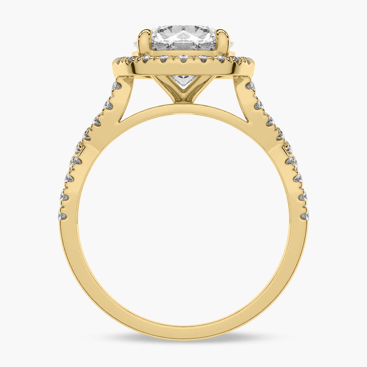 The Celestial Crossover Halo Engagement Ring
