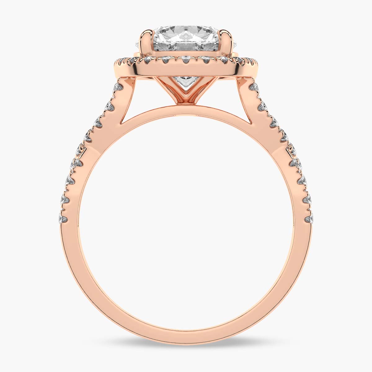 The Celestial Crossover Halo Engagement Ring