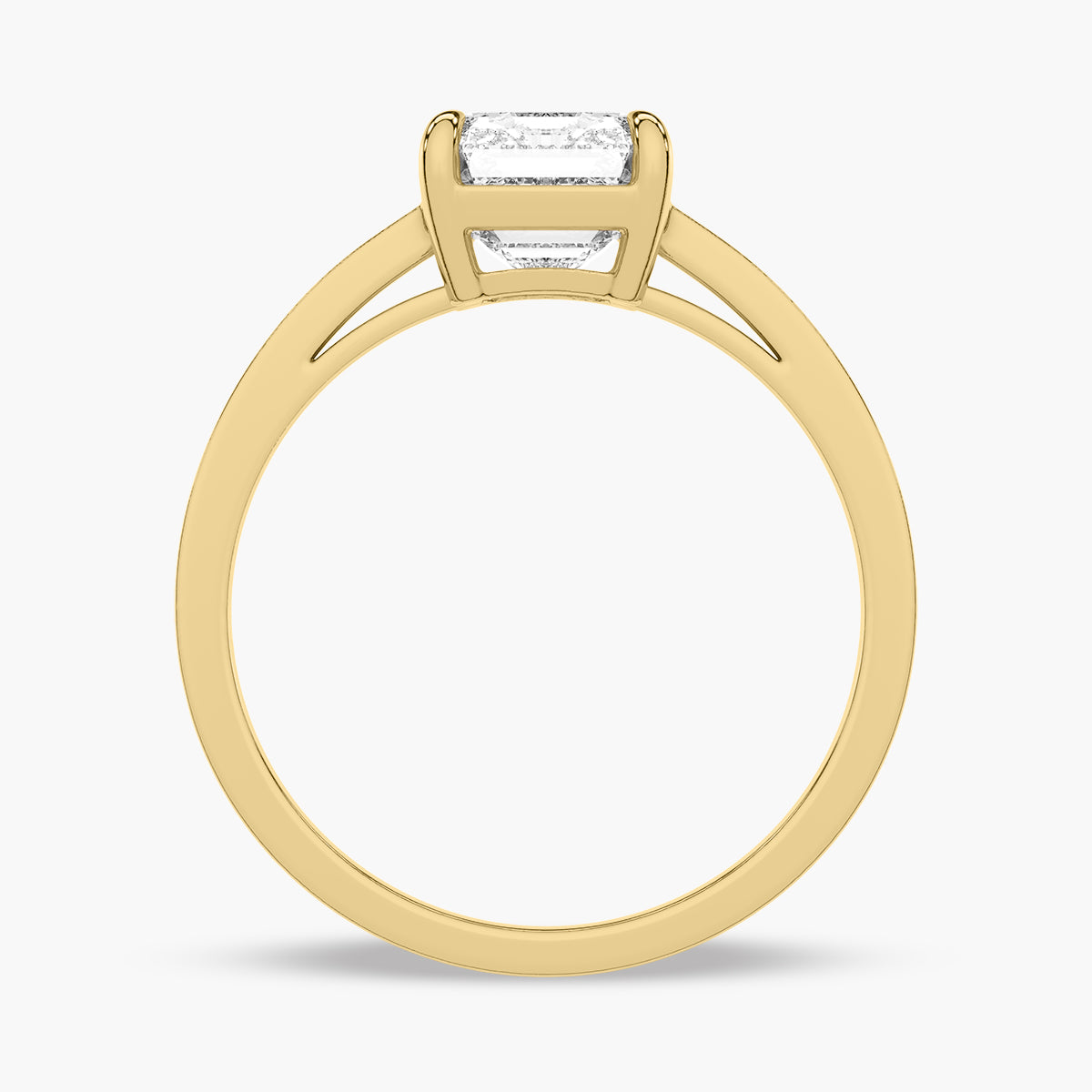Baguette and Princess Side Stone Diamond Engagement Ring