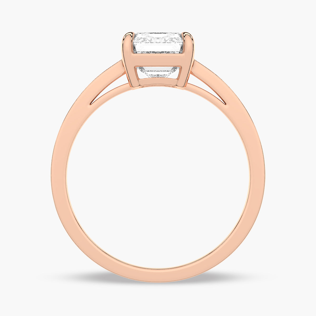Baguette and Princess Side Stone Diamond Engagement Ring