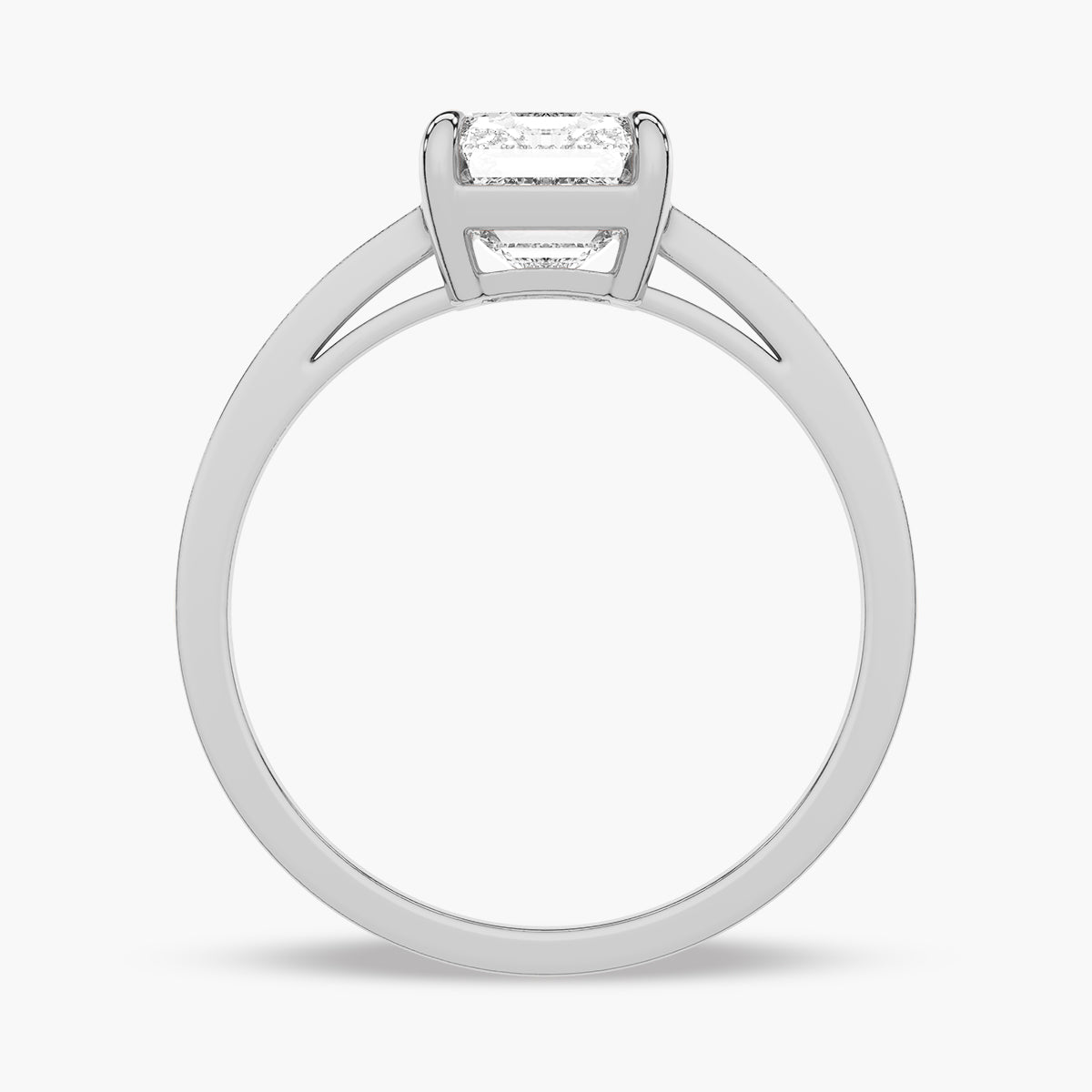 Baguette and Princess Side Stone Diamond Engagement Ring