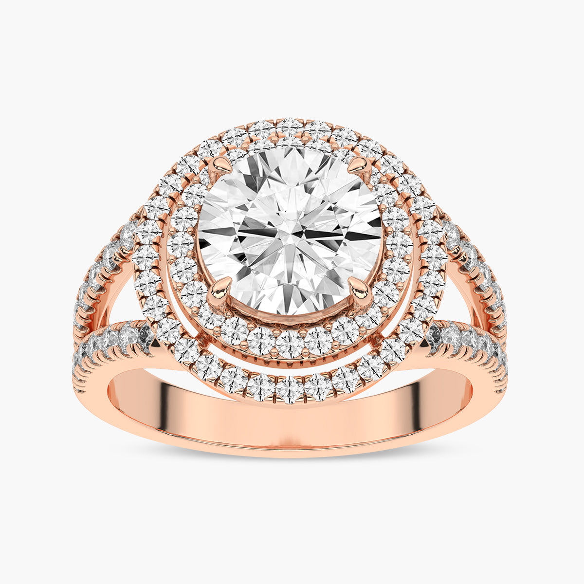 Side Accent Diamond Engagement Ring