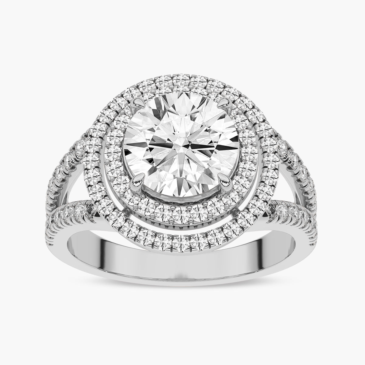 Side Accent Diamond Engagement Ring