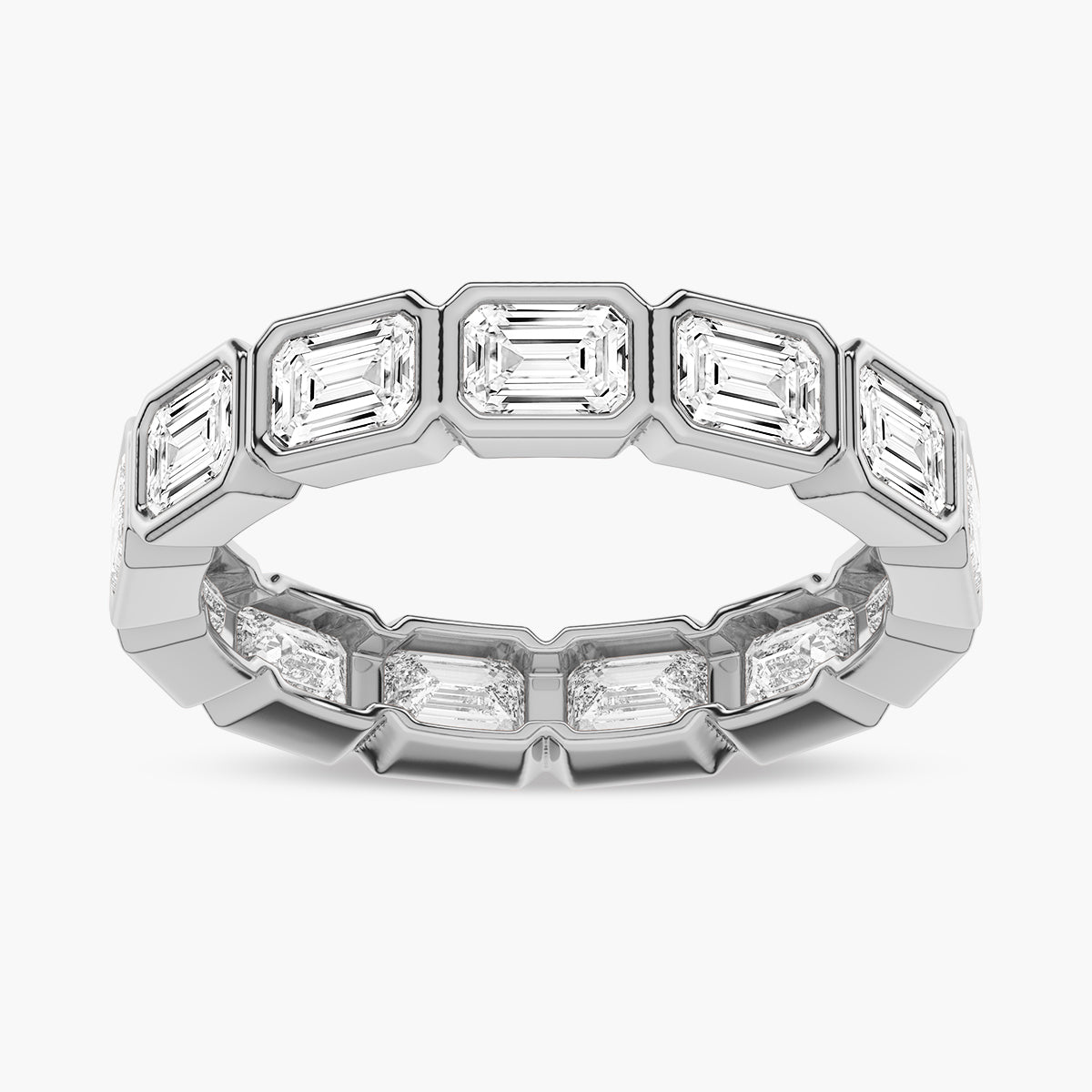 Contemporary Pave Wedding band