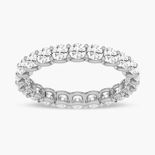 Delicate U Prong Wedding Band