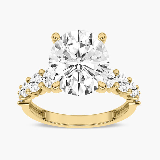 Low Profile Pave Engagement Ring