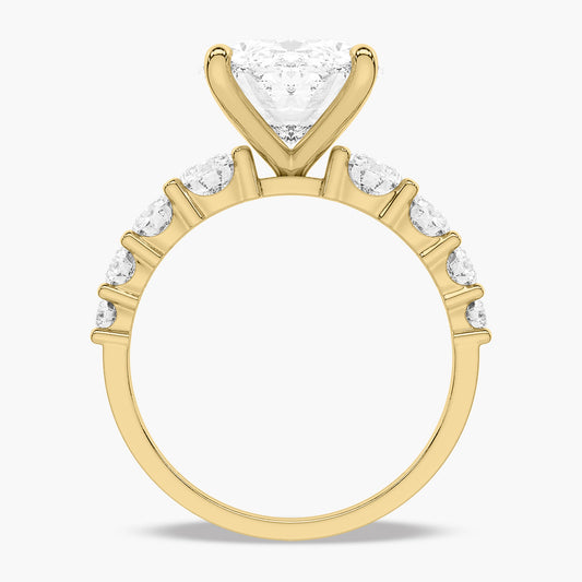 Low Profile Pave Engagement Ring