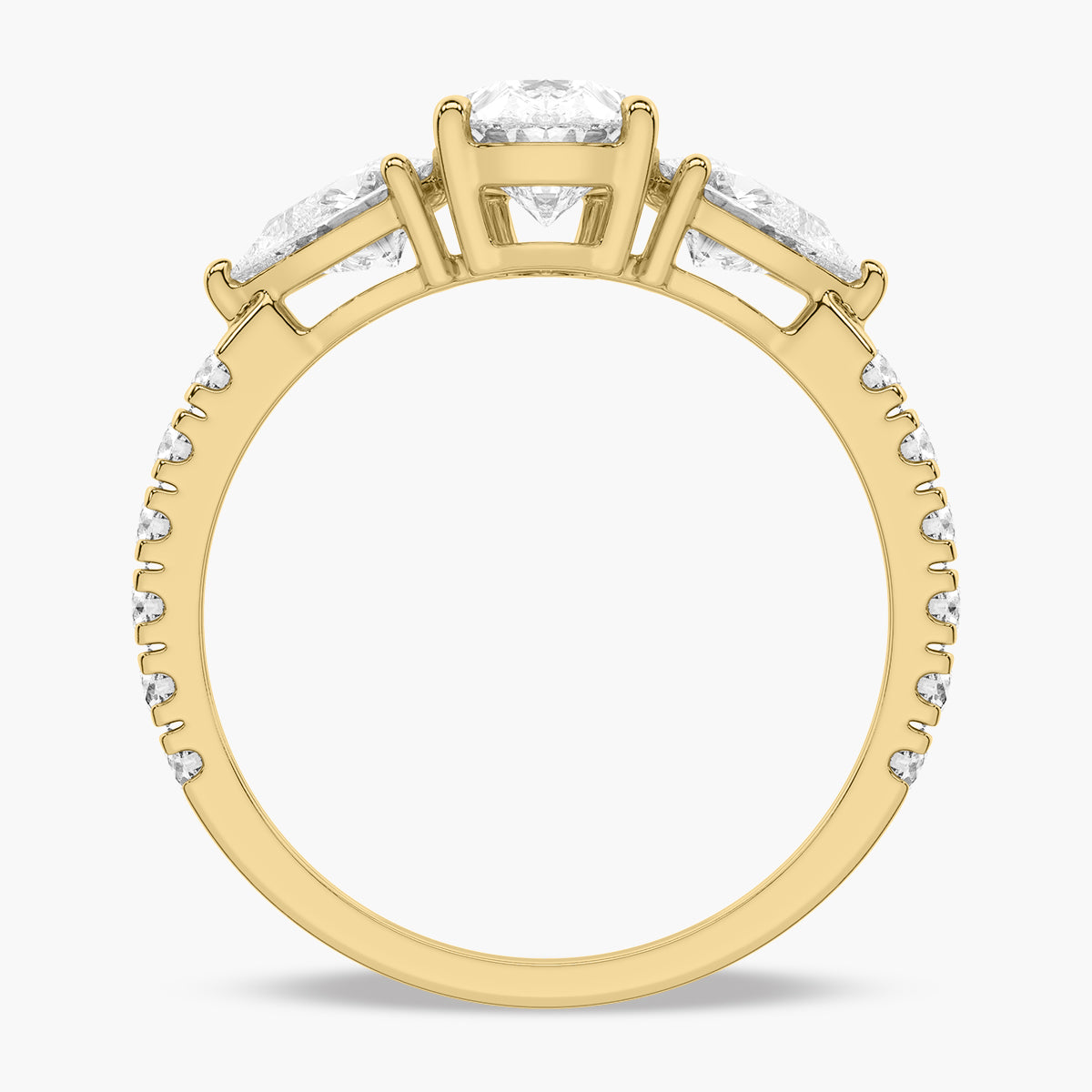 V-Prong Pave Engagement Ring