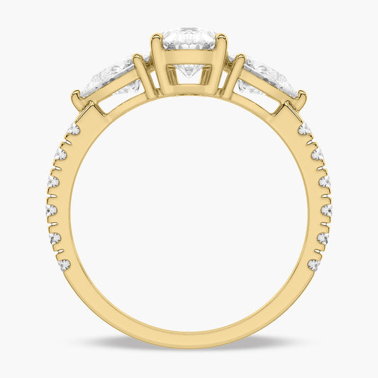 V-Prong Pave Engagement Ring