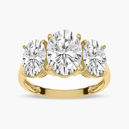 Elegant Three-Stone Engagement Ring