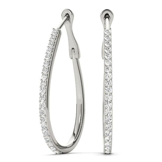 Lab Diamond Standard Hoop Earrings