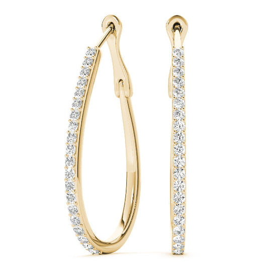 Lab Diamond Standard Hoop Earrings