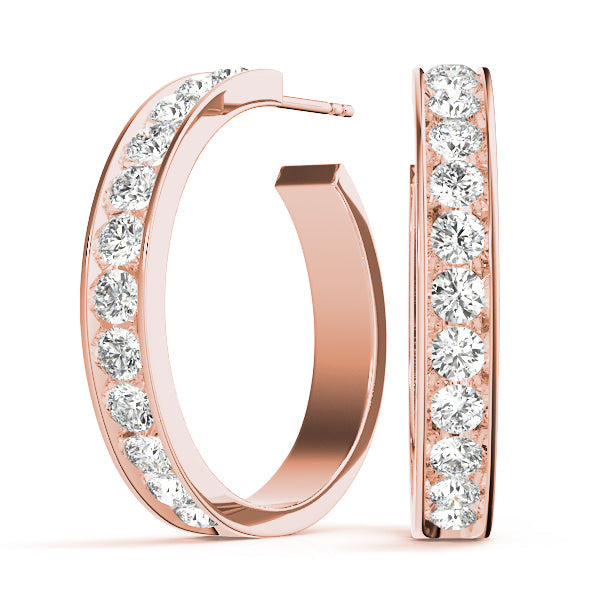 Lab Diamond Standard Hoop Earrings