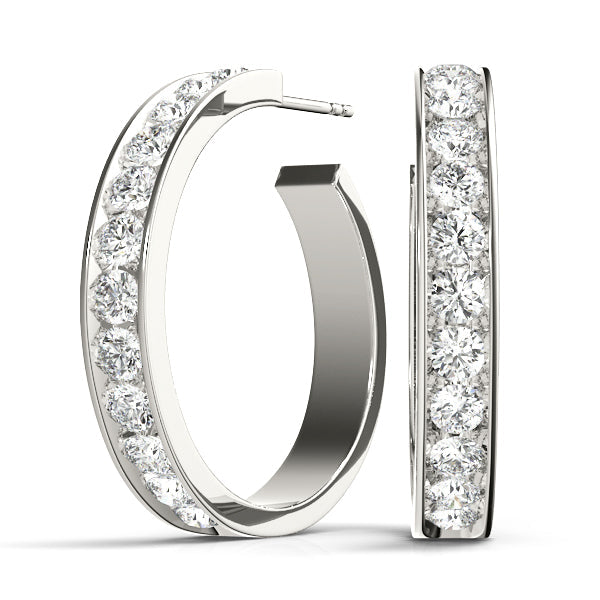 Lab Diamond Standard Hoop Earrings