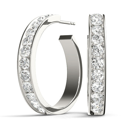 Lab Diamond Standard Hoop Earrings