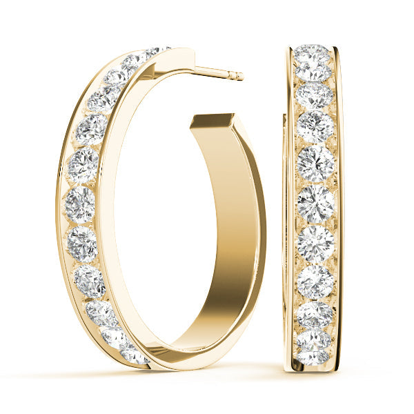 Lab Diamond Standard Hoop Earrings