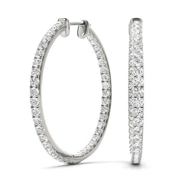 Lab Diamond Standard Hoop Earrings