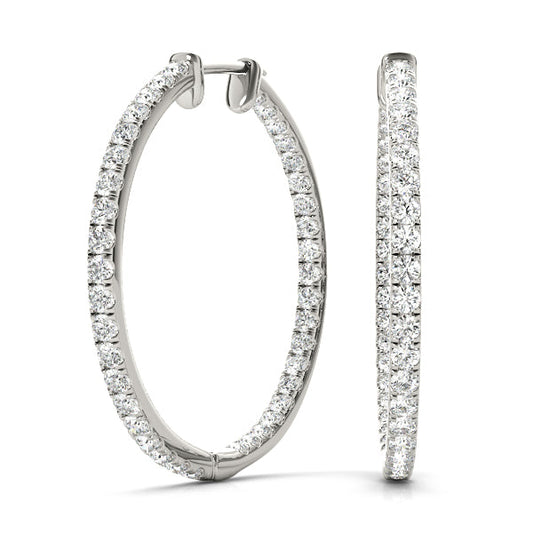 Lab Diamond Standard Hoop Earrings