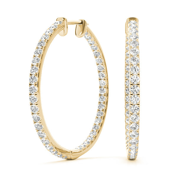 Lab Diamond Standard Hoop Earrings