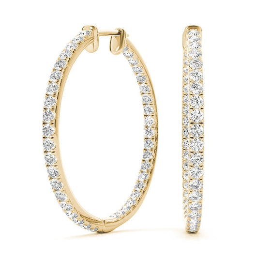 Lab Diamond Standard Hoop Earrings